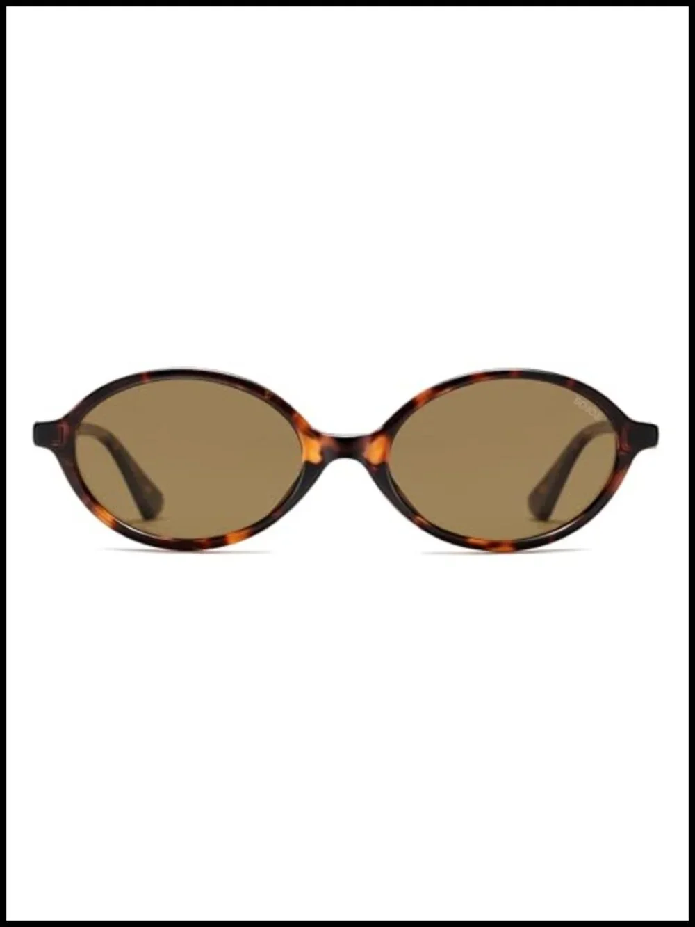 Polarized Retro Oval Sunglasses UV400 Protection Lightweight Plastic Frame